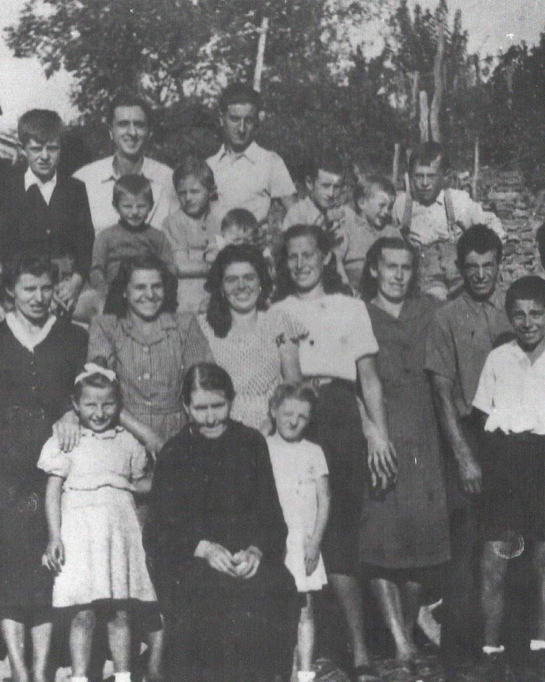Foto di famiglia in bianco e nero